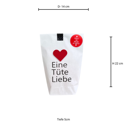 Eine Tüte Liebe mit Flockherz