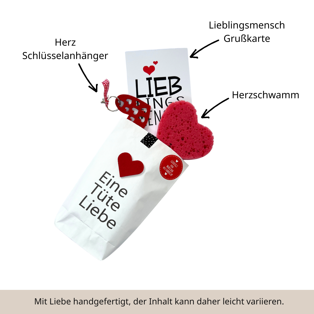 Eine Tüte Liebe mit Flockherz