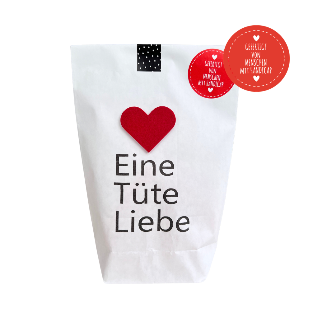 Eine Tüte Liebe mit Flockherz