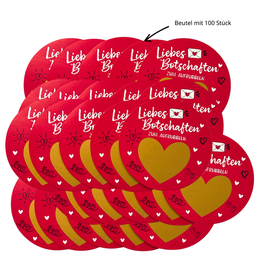 Rubbelkarte Liebe 100er Set