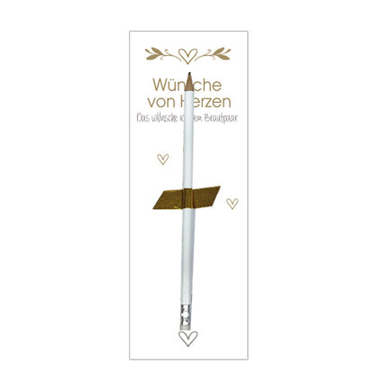Wünsche Karte Hochzeit mit Bleistift