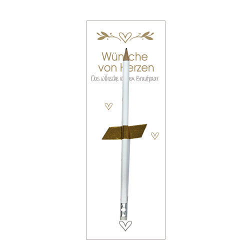 Wünsche Karte Hochzeit mit Bleistift