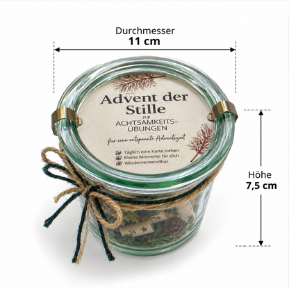 Achtsamkeit Adventkalender im Weckglas