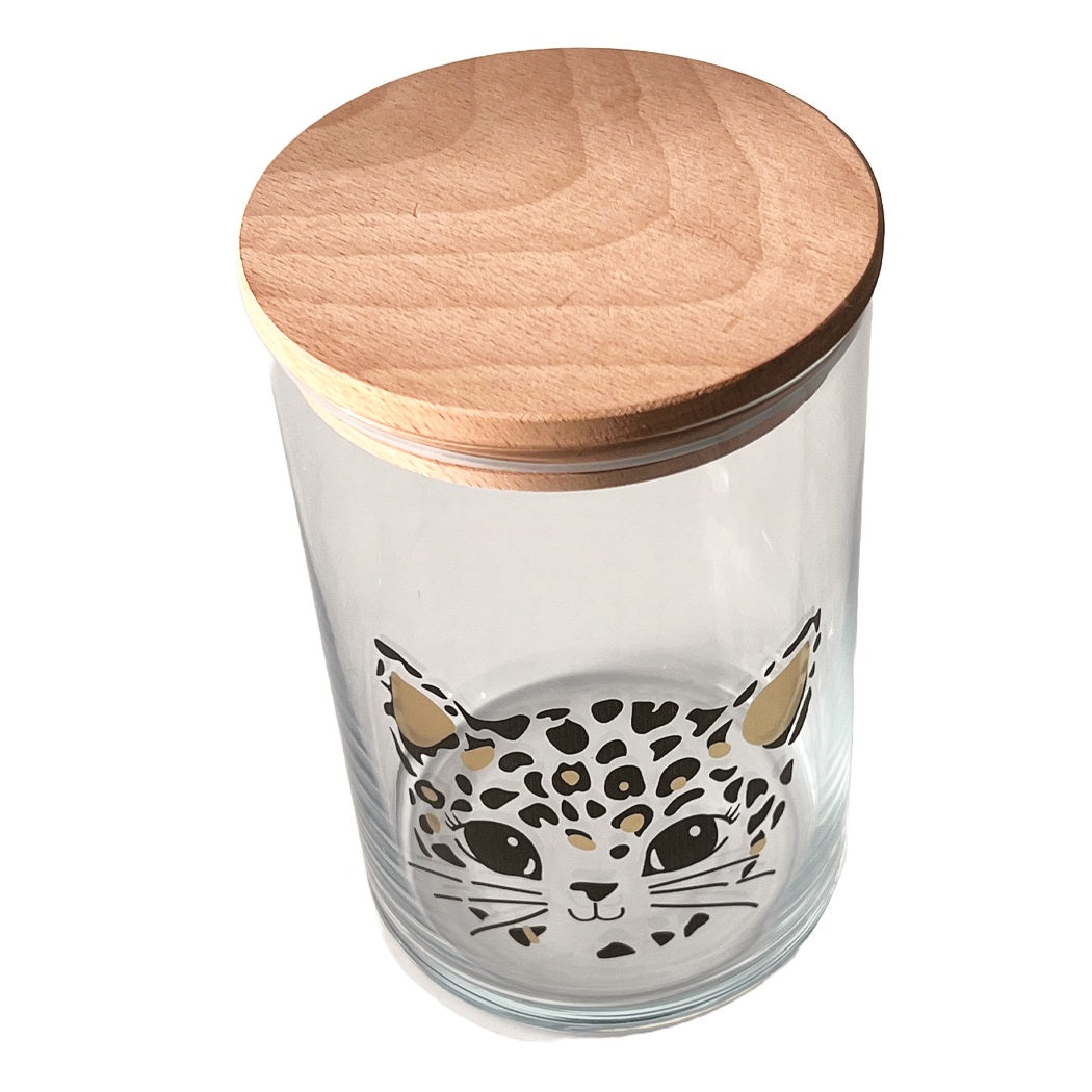 Vorratsglas mit Katze im Leoprint – schön und praktisch zugleich