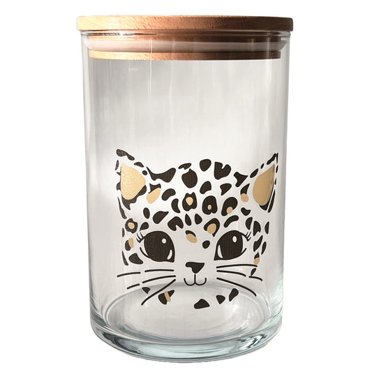 Vorratsglas mit Katze im Leoprint – schön und praktisch zugleich