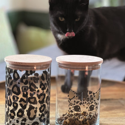 Vorratsglas mit Katze im Leoprint – schön und praktisch zugleich