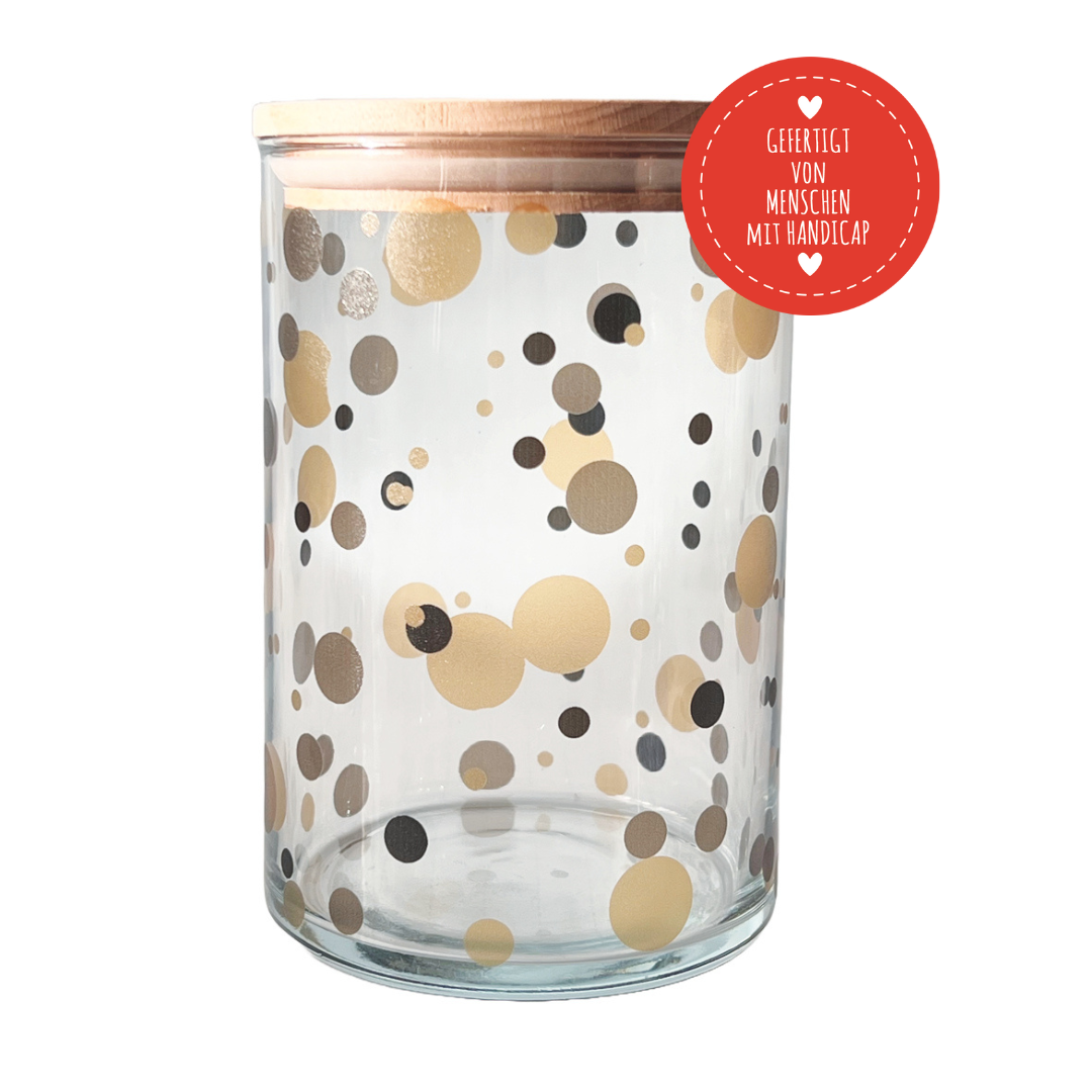 Vorratsglas Dots natur