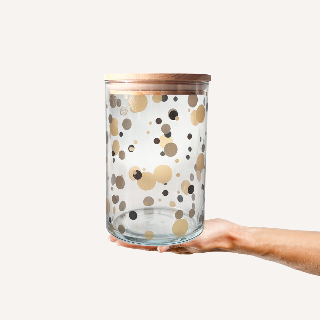 Vorratsglas Dots natur