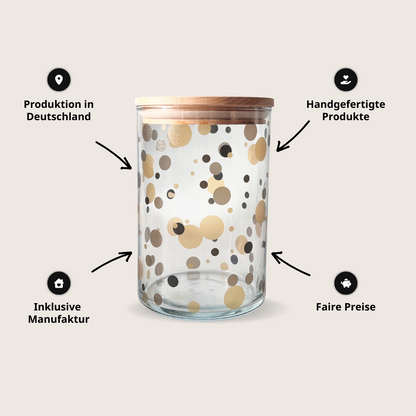 Vorratsglas Dots natur