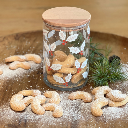 Vorratsglas Ilexbehälter – Festlicher Zauber für deine Vorräte