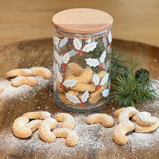 Vorratsglas Ilexbehälter – Festlicher Zauber für deine Vorräte