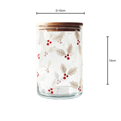 Vorratsglas Ilexbehälter – Festlicher Zauber für deine Vorräte