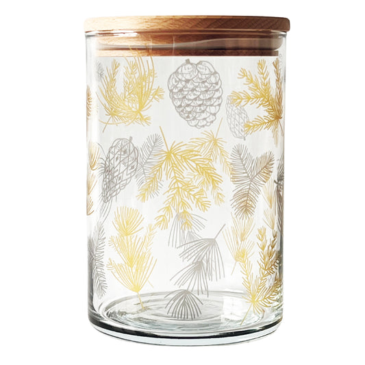 Vorratsglas Tannengold – Eleganz für deine Weihnachtsschätze