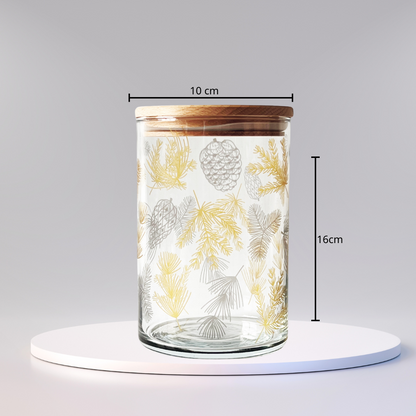 Vorratsglas Tannengold – Eleganz für deine Weihnachtsschätze