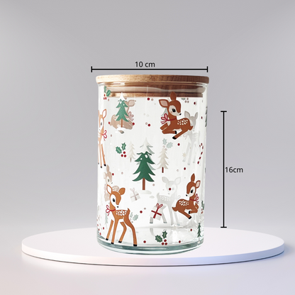 Vorratsglas Waldschatz – Festliche Dose mit Rehen