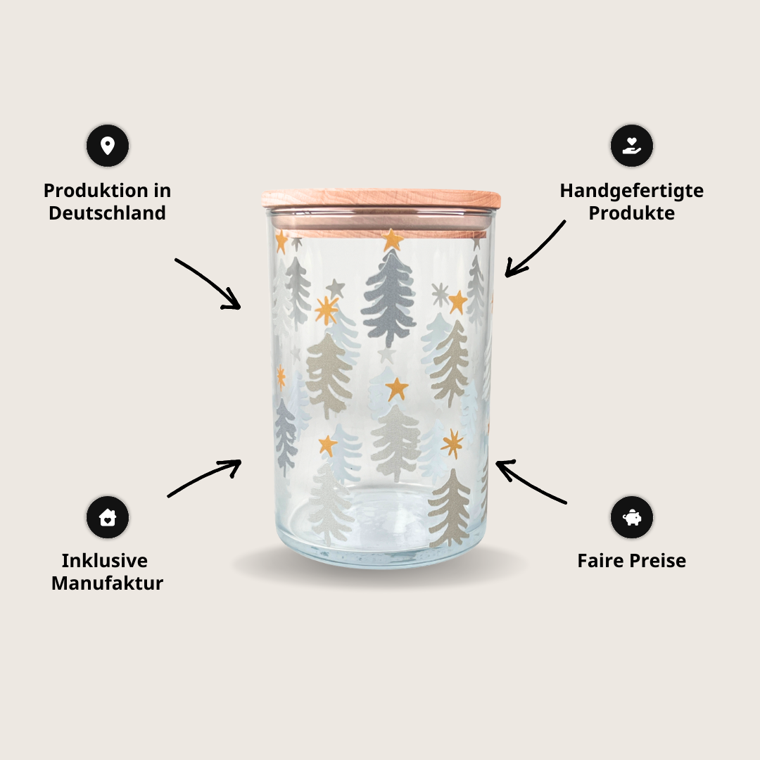 Vorratsglas Tannenwald – mit Holzdeckel