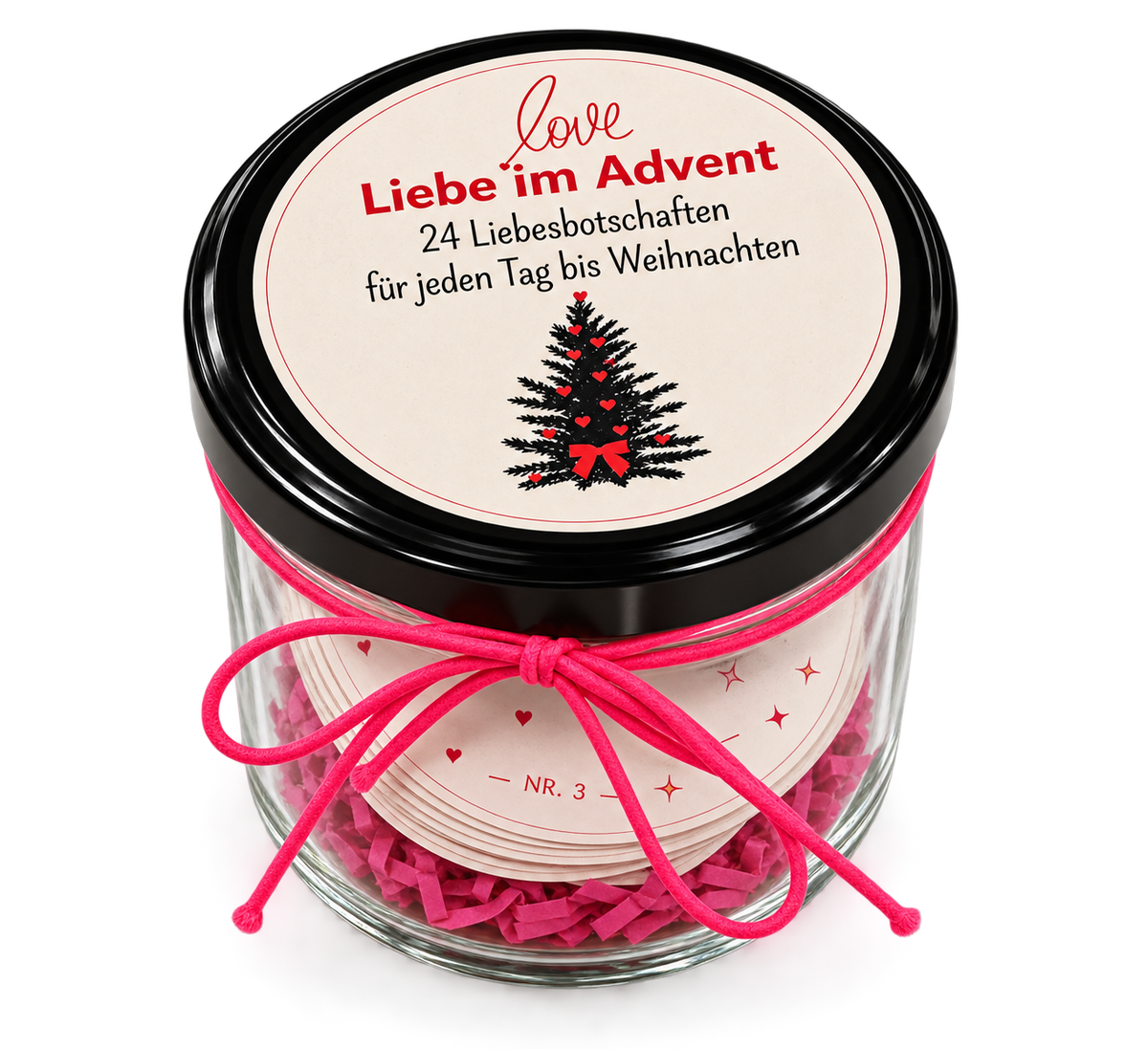 Adventskalender für Verliebte im stylischen Schraubglas