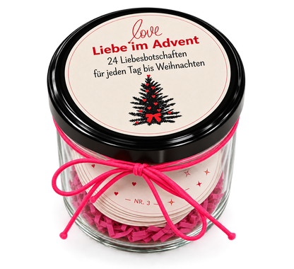 Adventskalender für Verliebte im stylischen Schraubglas