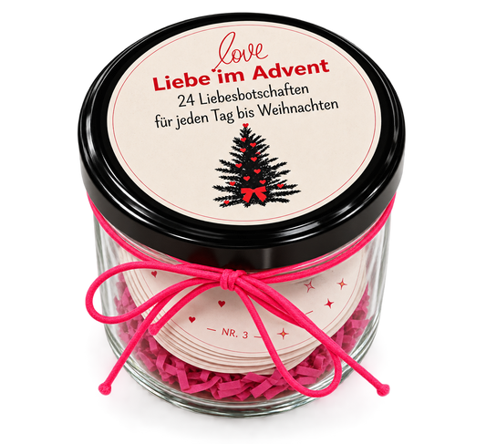 Adventskalender für Verliebte im stylischen Schraubglas