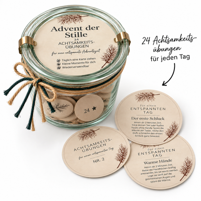 Achtsamkeit Adventkalender im Weckglas