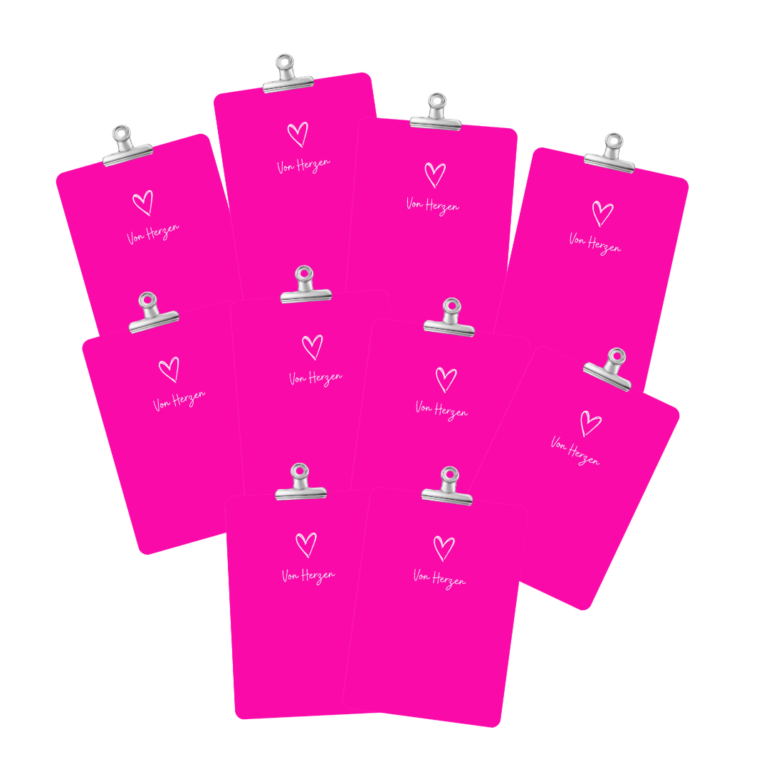 Kartenset für dich pink mit Herz