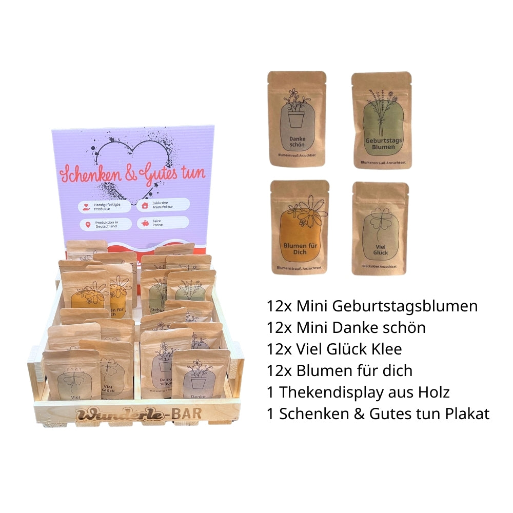 Thekendisplay Pflanztüten