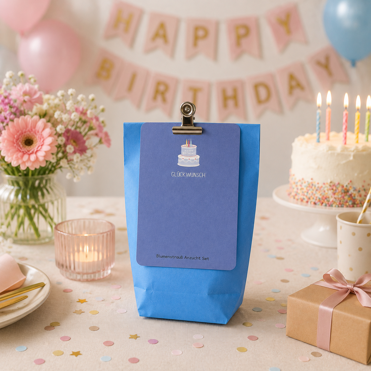 Happy Birthday Tüte als liebevollen Geburtstagsgruß
