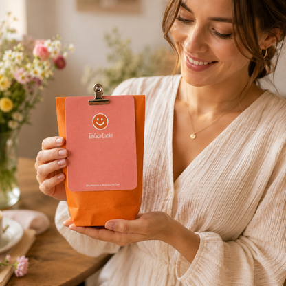 Einfach mal Danke sagen Geschenk: Wundertüte mit Blumensamen