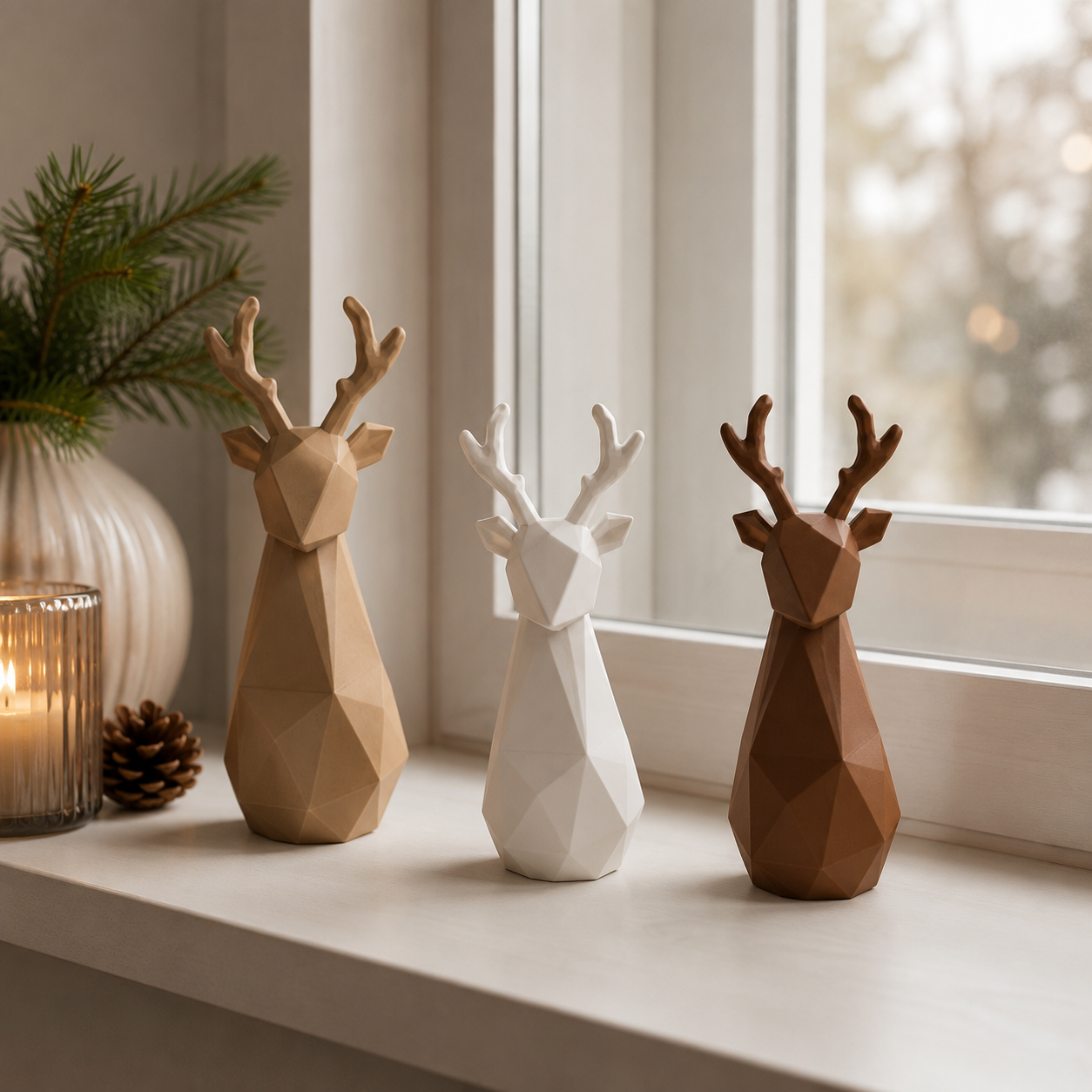 Weihnachtselch Maxi weiss