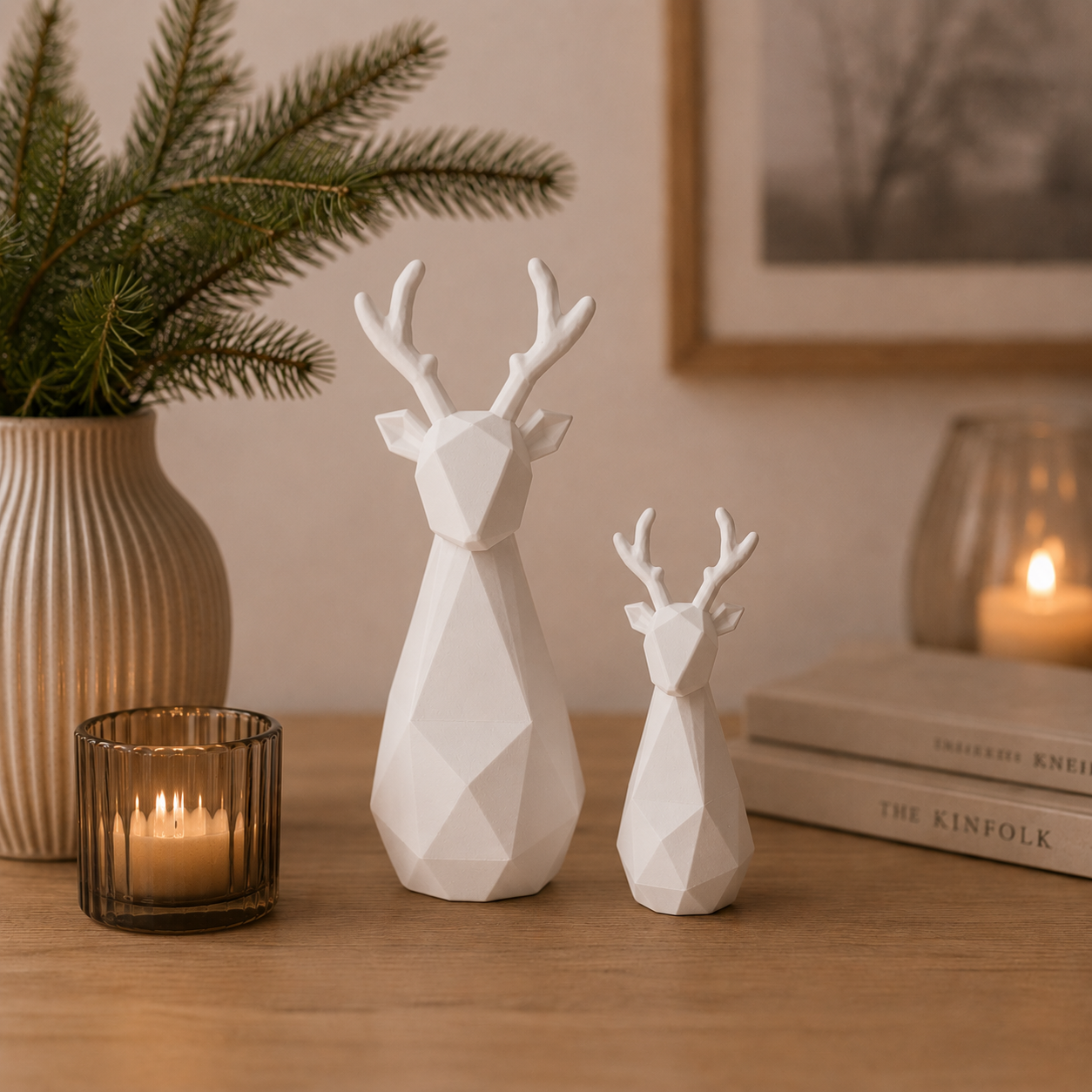 Weihnachtselch Mini weiß
