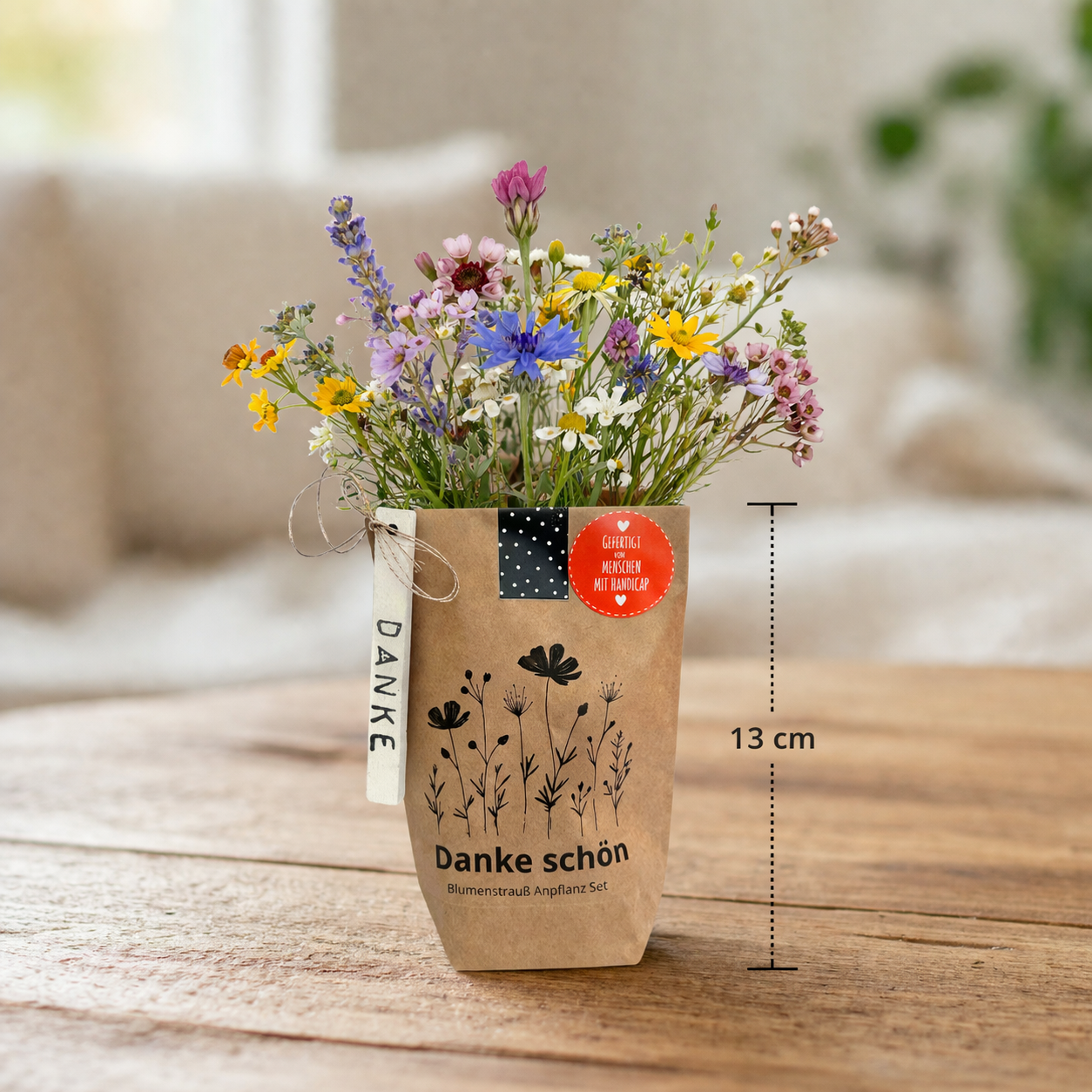 Danke Geschenk: Mini Wundertüte mit Blumensamen