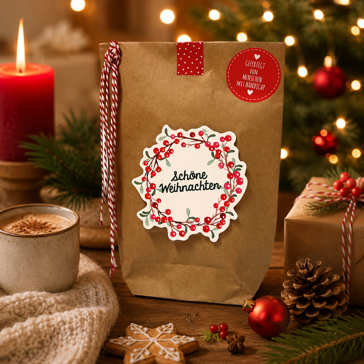 Schöne Weihnachten Beerenkranz Wundertüte